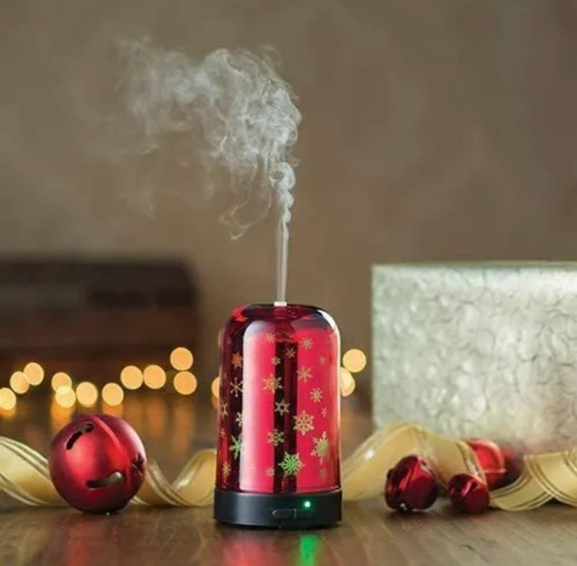 Snowflake Glass Essential Oil Diffuser (Included oil)