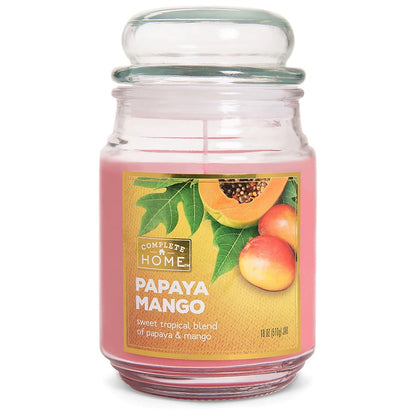 Complete Home Jar Candle Papaya Mango 18 onz