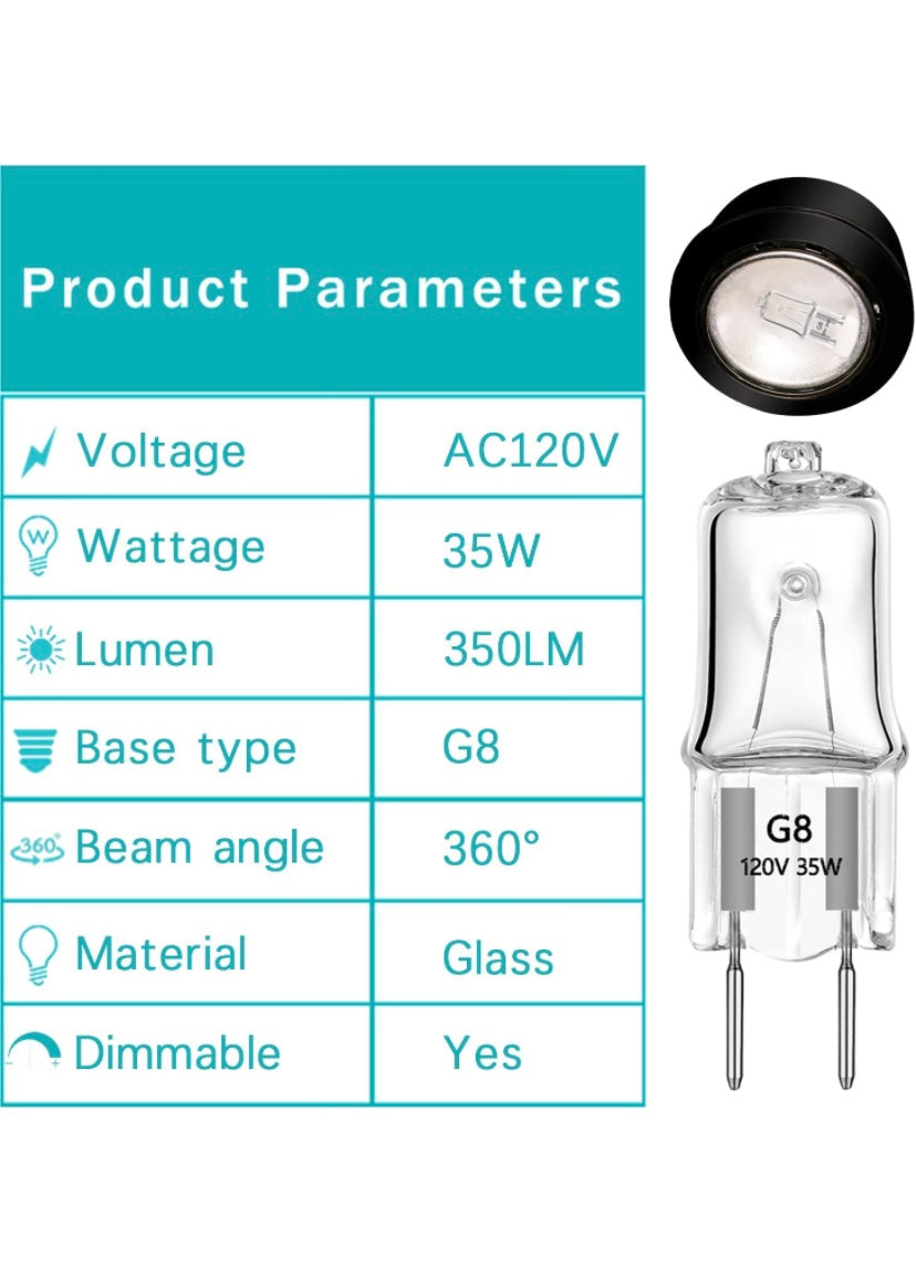 Bombillas halógenas Remplazo G8 de 35 W, 120 V (1PC)