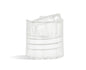 16 oz Natural Cylinder Plastic Bottle W/DISC TOP CAP (10PC)