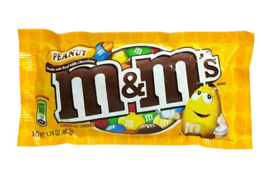 M & M Milk Peanut Milk Chocolate Candies 1.74 onz