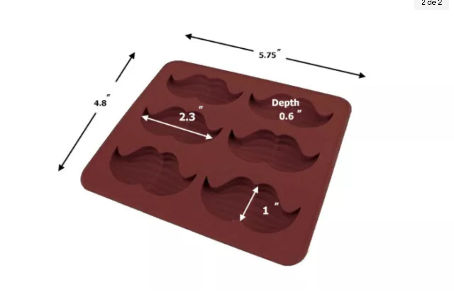 MOLDE DE SILICON (BIGOTES)