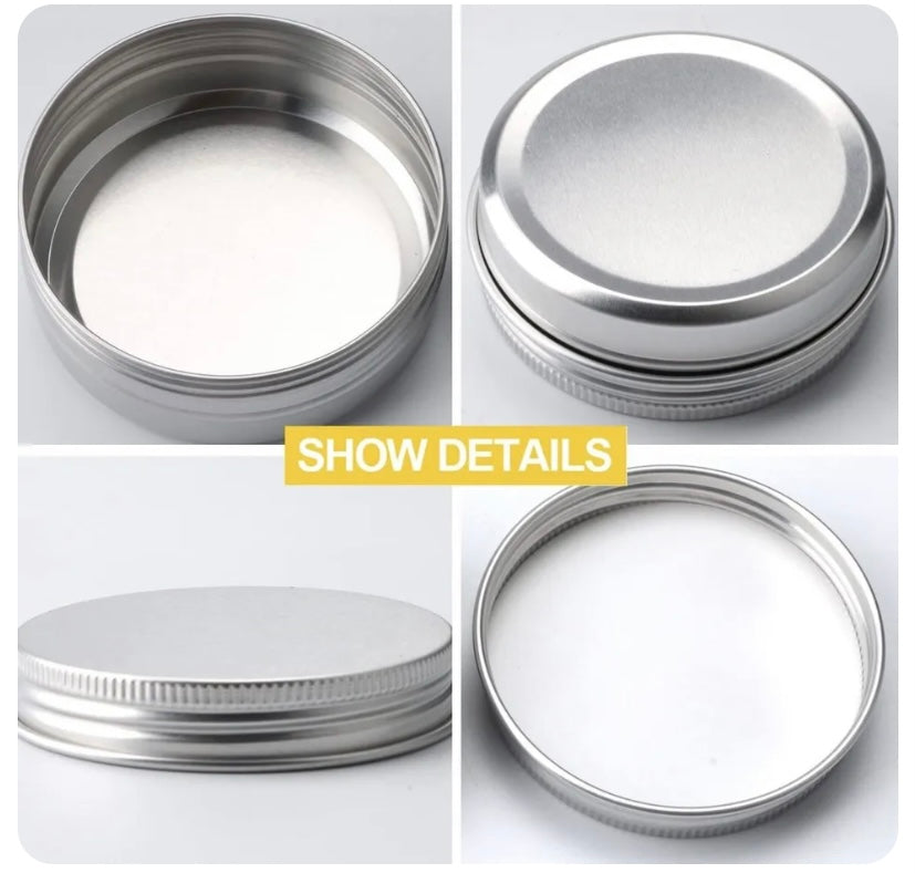 Tin Can Containers(Silver)2.0 OZ