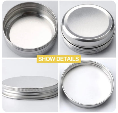 Tin Can Containers(Silver)2.0 OZ